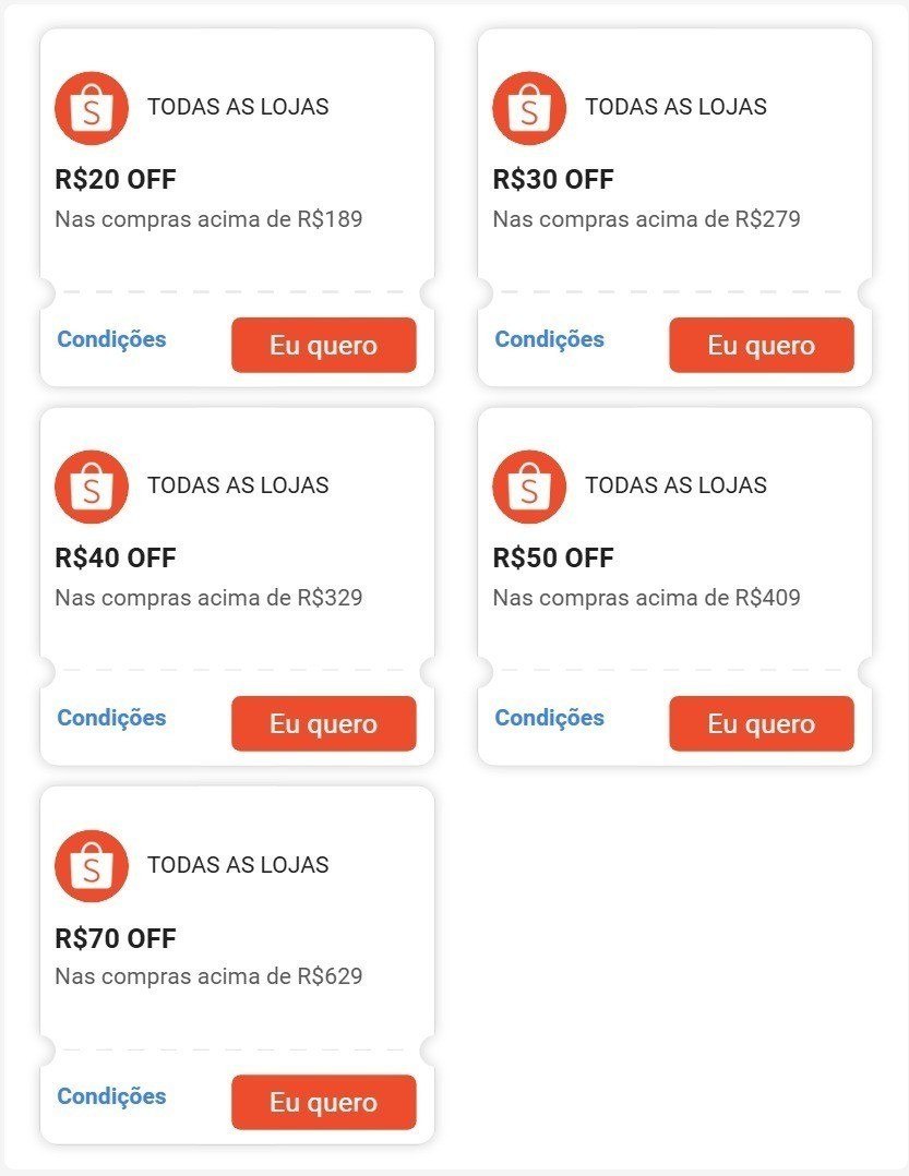 CUPONS SHOPEE 6.6
