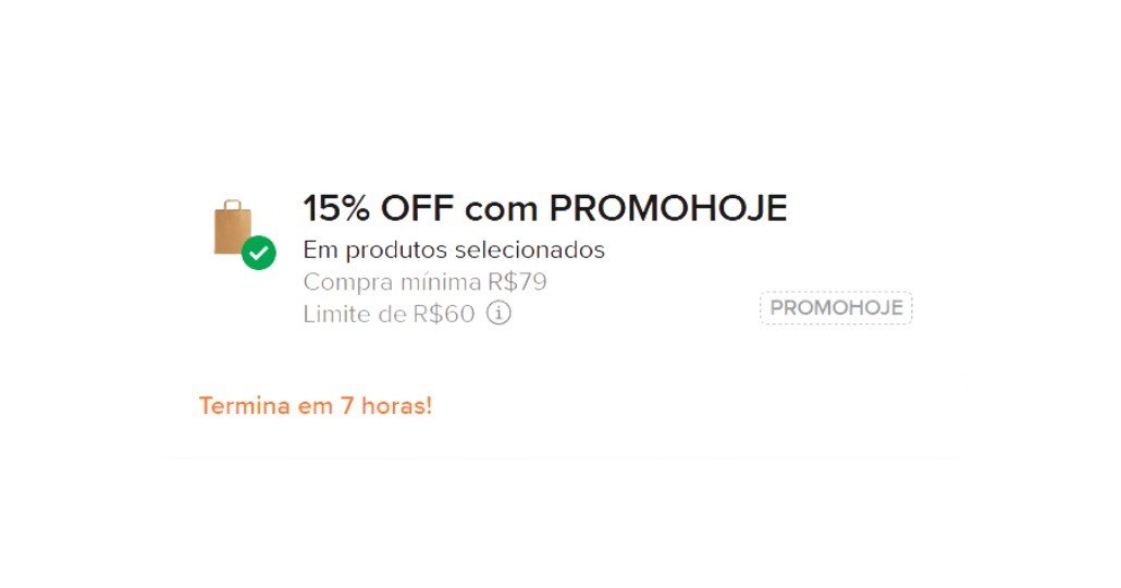 NOVO CUPOM DE 15% NO ML