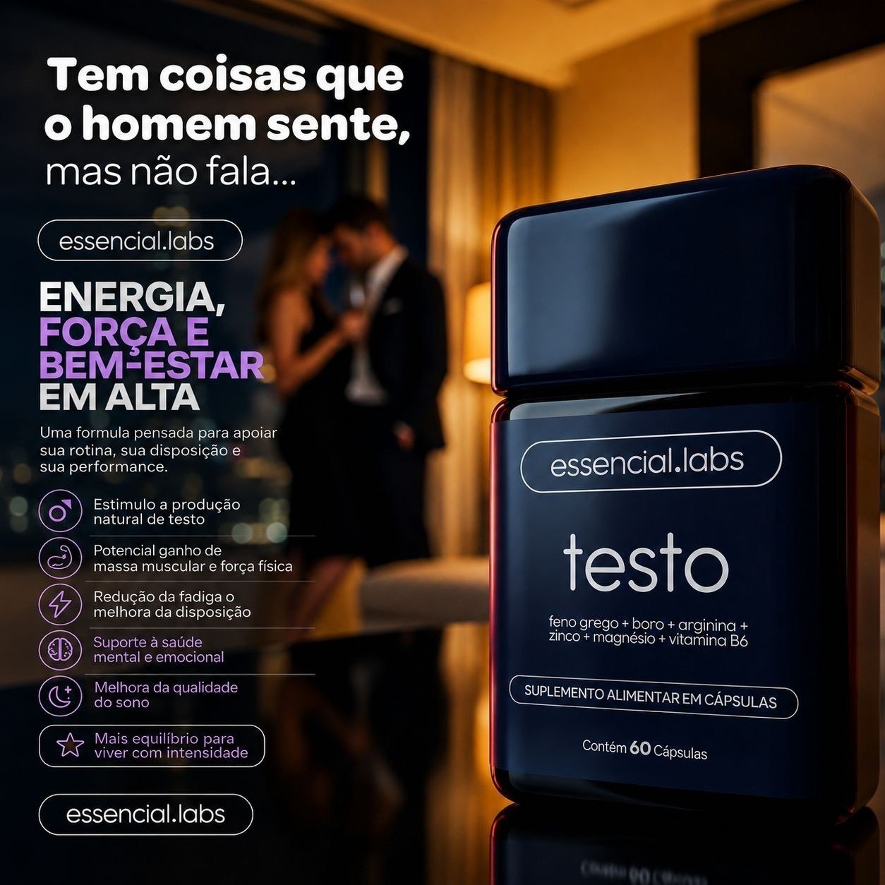 TÁ FRACO? DÁ UM UP COM TESTO ESSENCIAL