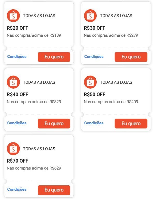 CUPONS SHOPEE RENOVADOS
