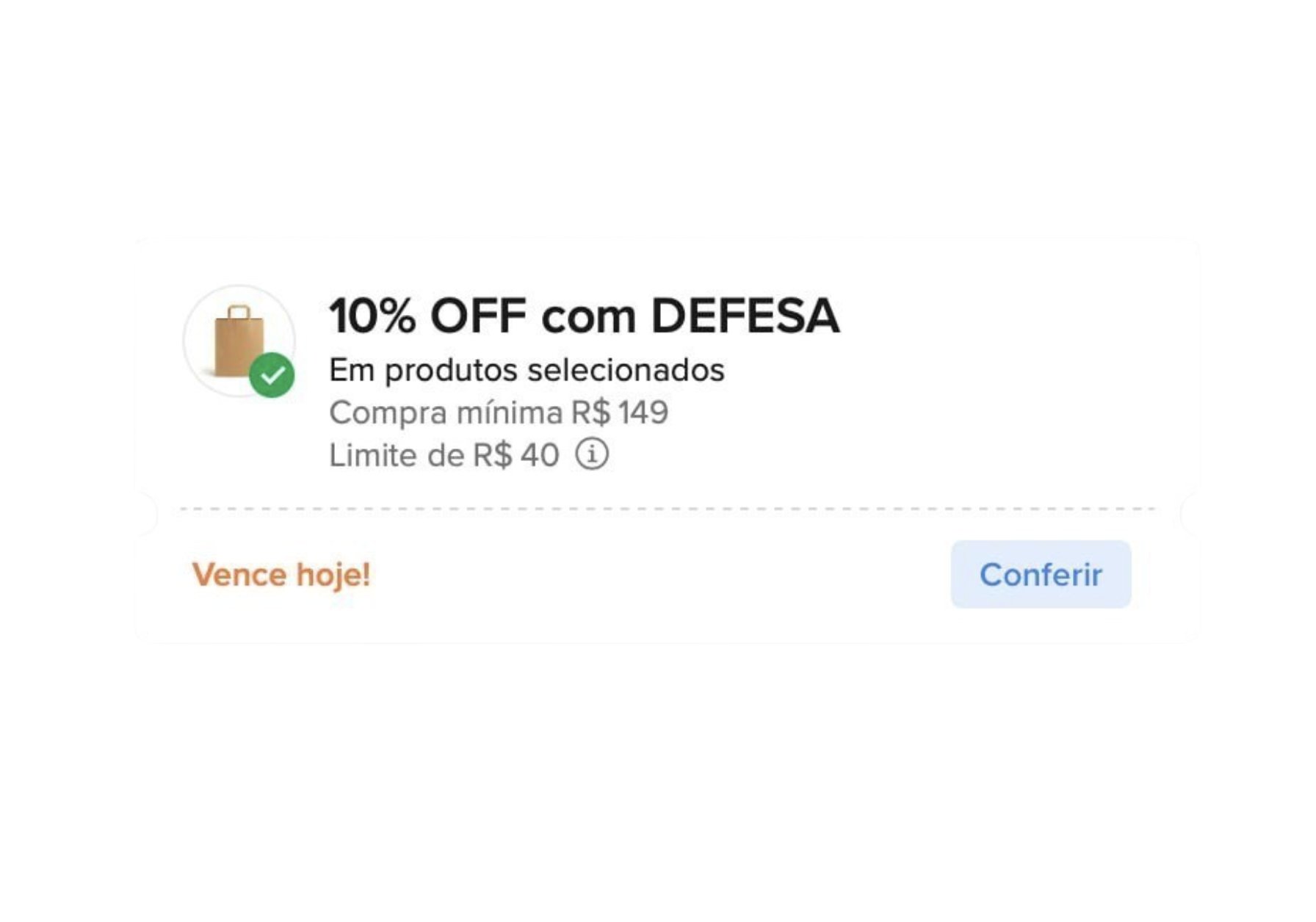 CUPOM DEFESA NO MELI